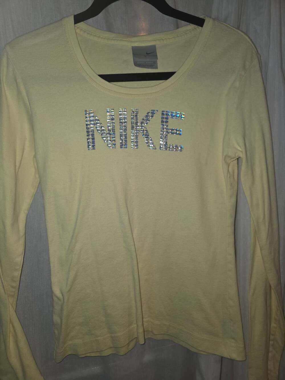 Nike Holographic Nike yellow Long Sleeve Shirt Youth Large